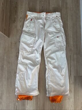 Vintage White Men's Adult Small Foursquare Snowboard Pants